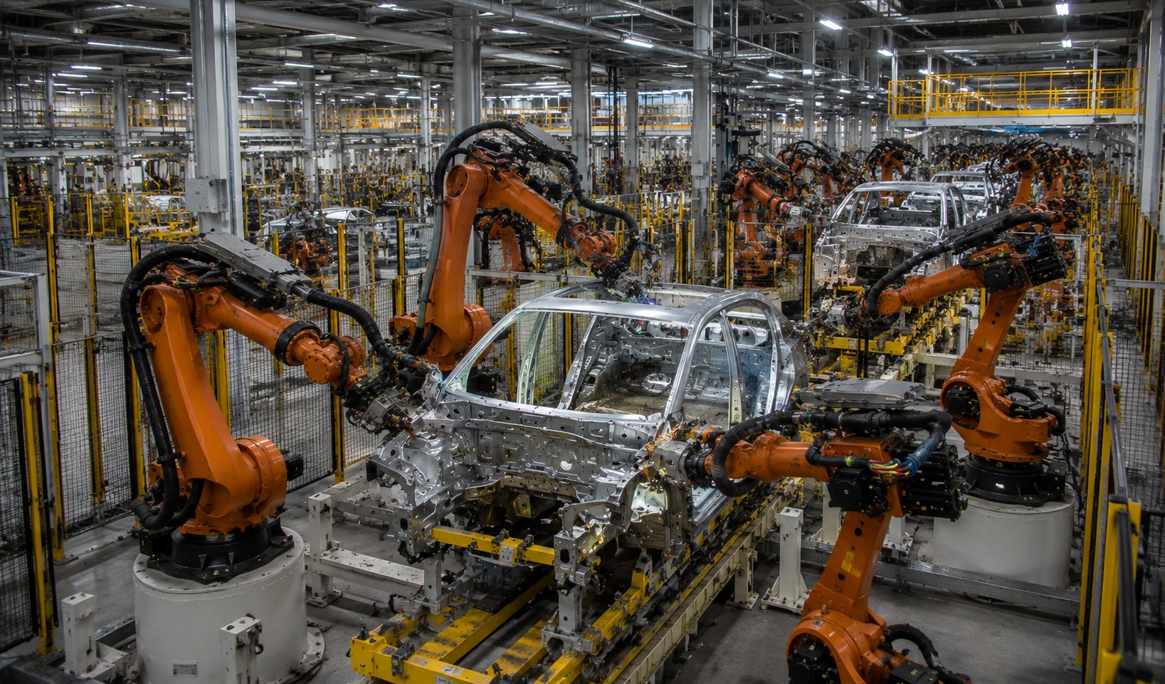 Cycle time optimisation on automotive body in white line