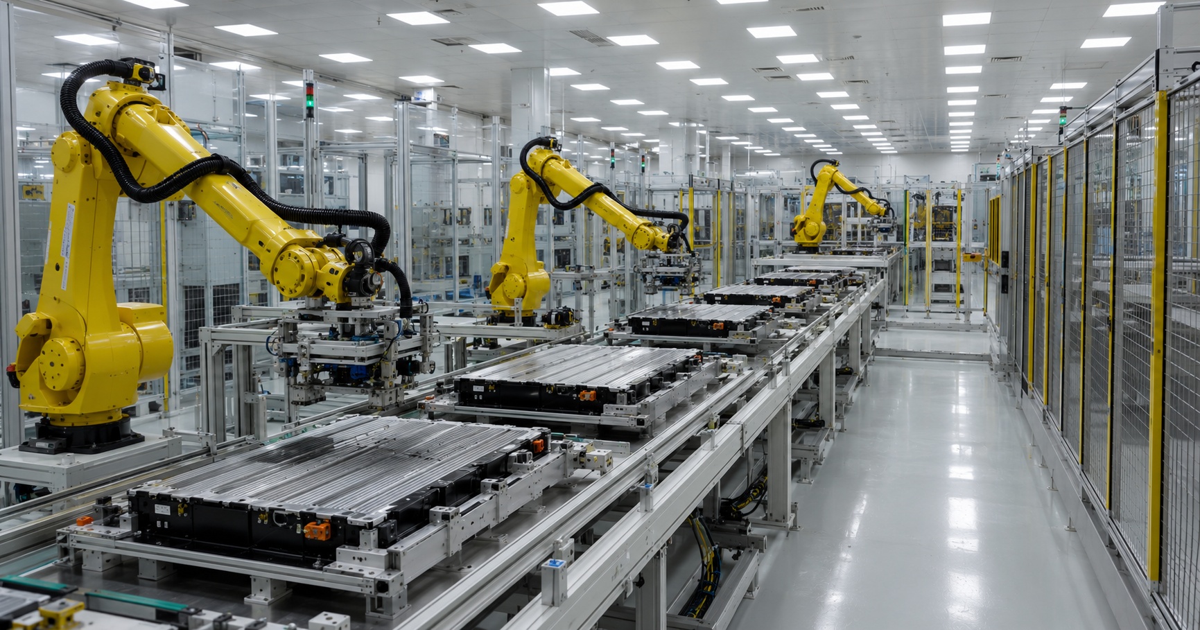 EV battery assembly line virtual commissioning